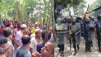 কিশোরগঞ্জের ভৈরবে একটি বাজারের নামকরণকে কেন্দ্র করে দুই গ্রামের বাসিন্দাদের সংঘর্ষ