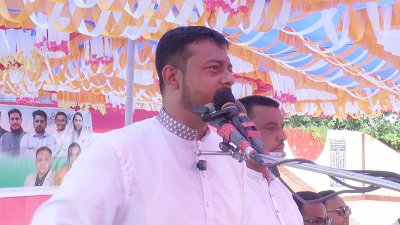 হবিগঞ্জের আজমিরীগঞ্জে এক অনুষ্ঠানে বক্তব্য দেন নাসীরুদ্দীন পাটওয়ারী