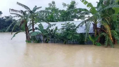 বিপদসীমার ওপরে কুশিয়ারা নদীর পানি, নিম্নাঞ্চল প্লাবিত হওয়ার শঙ্কা