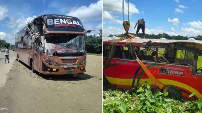 সিলেটের ওসমানীনগরে দুই বাসের সংঘর্ষে নয় জন নিহতের ঘটনায় দুর্ঘটনাকবলিত ইউনিক ও বেঙ্গল পরিবহনের বাস দুটির লাইসেন্স বাতিল করা হয়েছে