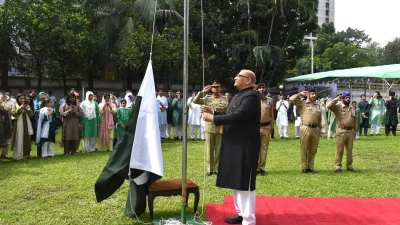 ঢাকায় পাকিস্তান হাইকমিশনে দেশটির স্বাধীনতা দিবস পালিত হয়েছে। ছবি: হাইকমিশনের ফেসবুক পেজ থেকে