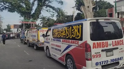ভারতের কলকাতায় ‌‘শিখা ইন’ নামের একটি আবাসিক হোটেলে ভয়াবহ অগ্নিকাণ্ডে মারা যাওয়া পাঁচ বাংলাদেশির মরদেহ বেনাপোল দিয়ে হস্তান্তর করা হয়েছে