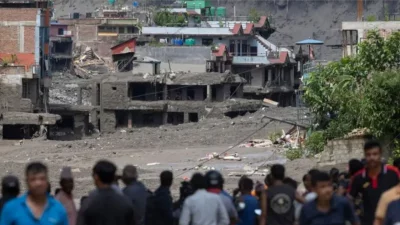 নেপালের বন্যা ও ভূমিধস (ছবি: ইপিএ)