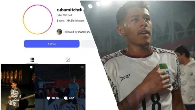 কিউবা মিচেল ও তার ইনস্টাগ্রাম পেজের স্ক্রিনশট