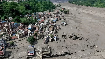 নেপালে বন্যার পানি নেমে যাওয়ার পরের দৃশ্য (ছবি: সংগৃহীত)