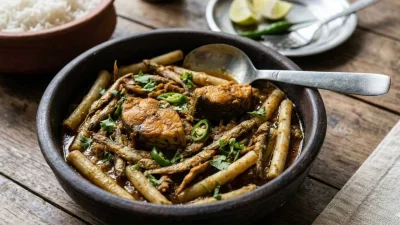 পোনা মাছ-শুঁটকি-কচুর লতি (ছবি: সংগৃহীত)