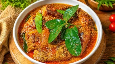 লেবুপাতায় রুই মাছ (ছবি: সংগৃহীত)