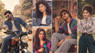 রেট্রো ছবির ভাইবে মেতেছেন তারকারা