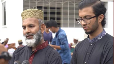বাবা আবেদ আলীর সঙ্গে সৈয়দ সোহানুর রহমান সিয়াম