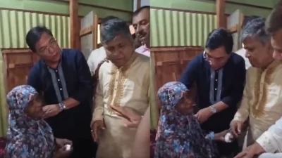 প্রধানমন্ত্রীর পক্ষে গোলাপি বেগমের হাতে নতুন বাড়ির চাবি তুলে দেন বেসামরিক বিমান পরিবহন ও পর্যটনমন্ত্রী এবং ‘আমরা বিএনপি পরিবার’-এর উপদেষ্টা এম রশিদুজ্জামান মিল্লাত
