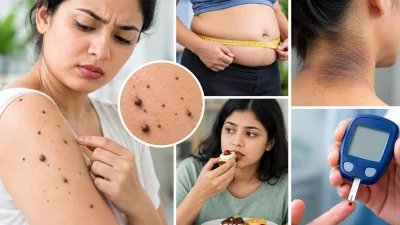 শরীরে হঠাৎ আঁচিল বাড়লে ও ঘাড়ে কালো দাগ দেখা দিলে দেরি না করে চিকিৎসকের কাছে যান (ছবি: এআই জেনারেটেড)