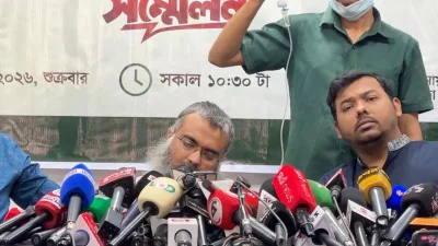 শুক্রবার ঢাকা রিপোর্টার্স ইউনিটিতে সংবাদ সম্মেলনে কারাগার ও রিমান্ডে থাকাকালে নির্যাতনের অভিযোগ করেন সালাউদ্দিন তানভীর