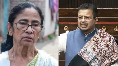 পশ্চিমবঙ্গের সাবেক মুখ্যমন্ত্রী মমতা বন্দ্যোপাধ্যায় ও বিধানসভার বিরোধীদলীয় নেতা ঋতব্রত বন্দ্যোপাধ্যায়। ছবি: সংগৃহীত