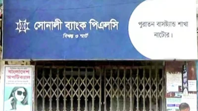 নাটোরে সোনালী ব্যাংকের একটি শাখা