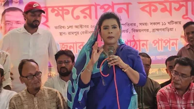 বৃহস্পতিবার দুপুরে ব্রাহ্মণবাড়িয়ার বিজয়নগর উপজেলার চান্দুরা ইউনিয়নের বেকিনগর গ্রামে বৃক্ষরোপণ কর্মসূচিতে তিনি সাংবাদিকদের এসব কথা বলেন