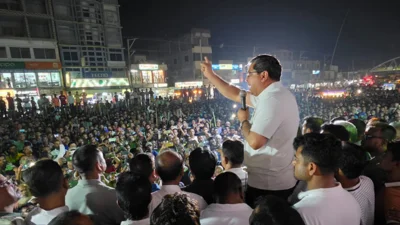 বগুড়ায় প্রতিবাদ সমাবেশে বক্তব্য দেন মীর শাহে আলম