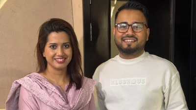 ন্যানসি ও জাহিদ নিরব। ছবি: ফেসবুক থেকে