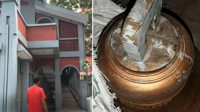 মোহাম্মদপুরের আসাদ অ্যাভিনিউয়ে চার্চ ও চুরি হওয়া ঘণ্টা (সংগৃহীত ছবি)