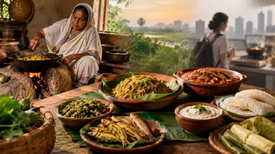 ধীরে ধীরে হারিয়ে যাচ্ছে অনেক পুরোনো খাবারের নাম ও স্বাদ (ছবি: এআই জেনারেটেড)