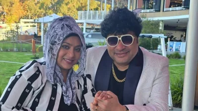 শাবনূর ও রবি চৌধুরী। ছবি: ফেসবুক থেকে