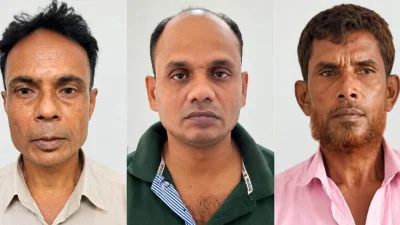দণ্ডপ্রাপ্ত তিন আসামিকে গ্রেফতার করেছে পুলিশ