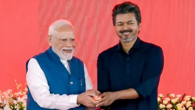 নরেন্দ্র মোদি ও জোসেফ বিজয়। ছবি: ইন্ডিয়া টুডে