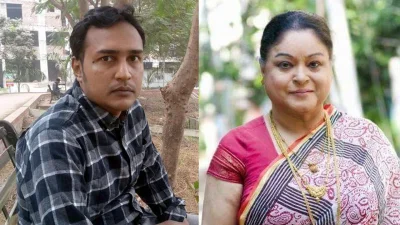 নাসিমা খান ও ছোট ছেলে কুশল। ছবি: সংগৃহীত