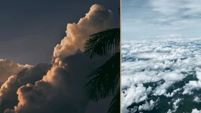 কালো ও সাদা মেঘ (ছবি: বাংলা ট্রিবিউন কোলাজ)