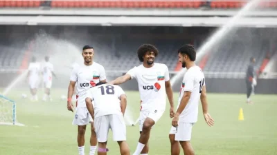 অনুশীলনে হামজা, শমিতরা।