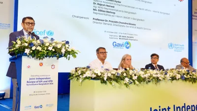 প্যান প্যাসিফিকে এক কর্মশালায় বক্তব্য দেন স্বাস্থ্যমন্ত্রী