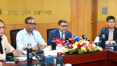 অনুষ্ঠানে বক্তব্য রাখছেন স্বাস্থ্য ও পরিবার কল্যাণ মন্ত্রী সরদার মো. সাখাওয়াত হোসেন