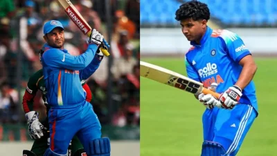 বীরেন্দ্র শেবাগ ও তার ছেলে আর্যাভীর শেবাগ