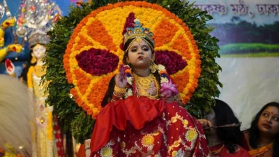 রামকৃষ্ণ মঠে কুমারী পূজার ফাইল ছবি