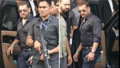 বিমানবন্দরে সালমান খান। ছবি: সংগৃহীত