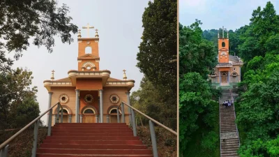 শেরপুরের নালিতাবাড়ীর বারোমারি চার্চ (ছবি: বাংলা ট্রিবিউন কোলাজ)