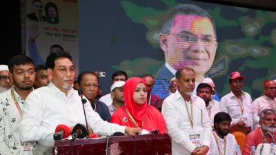 বক্তব্য রাখছেন  চিফ হুইপ নূরুল ইসলাম মনি