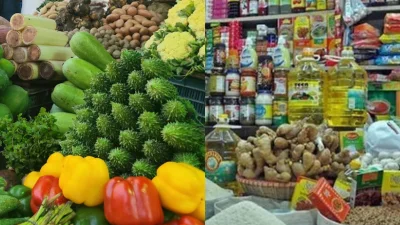 কাঁচা বাজার ও মুদি দোকান