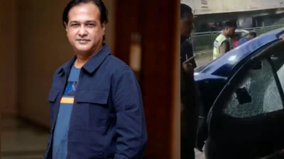 আসিফ আকবর ও তার গুলিবিদ্ধ গাড়ি