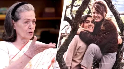 সোনিয়া গান্ধী বলেন, রাজীবের সুদর্শন চেহারার পাশাপাশি তার কোমল স্বভাবও তার মনে গভীর ছাপ ফেলেছিল। ছবি: এক্স