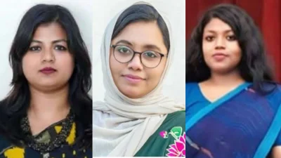 মনজিলা ঝুমা, ডা. মাহমুদা মিতু ও নুসরাত তাবাসসুম