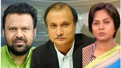 শ্যামল দত্ত, মোজাম্মেল বাবু ও  ফারজানা রুপা (ফাইল ফটো)