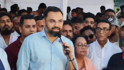 বক্তব্য দিচ্ছেন যুব ও ক্রীড়া প্রতিমন্ত্রী মো. আমিনুল হক