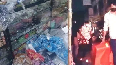 নাটোরের গুরুদাসপুরে নিহত ছাত্রদল নেতা শাকিল ইসলামের জানাজার পরপরই এক প্রবাসীর মালিকানাধীন শপিংমলে ভাঙচুর ও লুটপাটের ঘটনা ঘটেছে