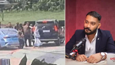 ৫ আগস্টের ভিডিও থেকে নেওয়া ছবি (বামে), পডকাস্টে তাহসিফ সৌরি (ডানে)
