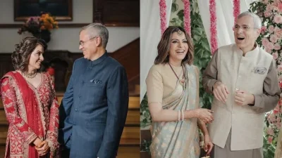 বিয়ে করলেন ভারতের জম্মু ও কাশ্মীরের মুখ্যমন্ত্রী ওমর আবদুল্লাহ ও প্রখ্যাত সাংবাদিক নিধি রাজদান। ছবি: সংগৃহীত