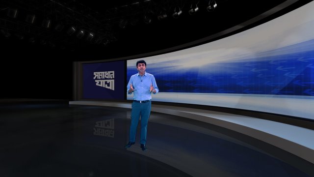 ‘সমাধান যাত্রা’র সেটে স্থপতি ইকবাল হাবিব