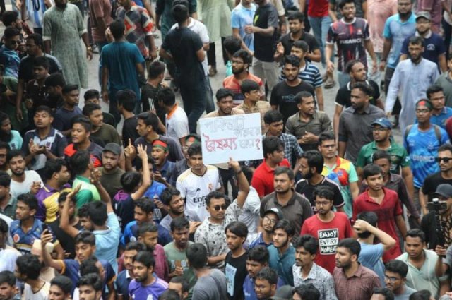 সরকারি চাকরিতে কোটাকে বৈষম্য বলছেন আন্দোলনকারীরা (ছবি: সাজ্জাদ হোসেন)
