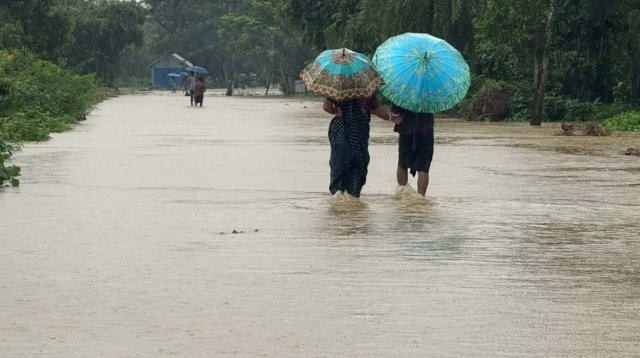 ভারী বর্ষণ ও ভারতের উজান থেকে নেমে আসা ঢলে জেলার পরশুরাম ও ফুলগাজী উপজেলায় বন্যা দেখা দিয়েছে