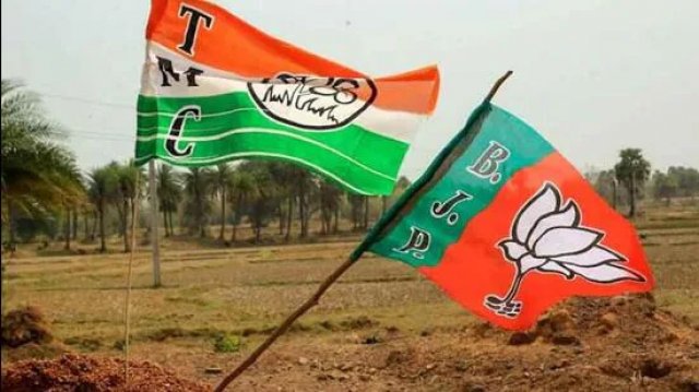 TMC BJP Flag Hindustan Times- Bangla Tribune