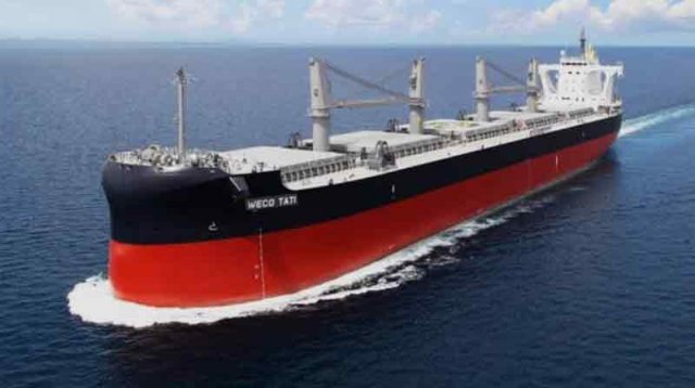 আমেরিকা থেকে গম নিয়ে মোংলা বন্দরে এমভি ওয়েকো টাটি
